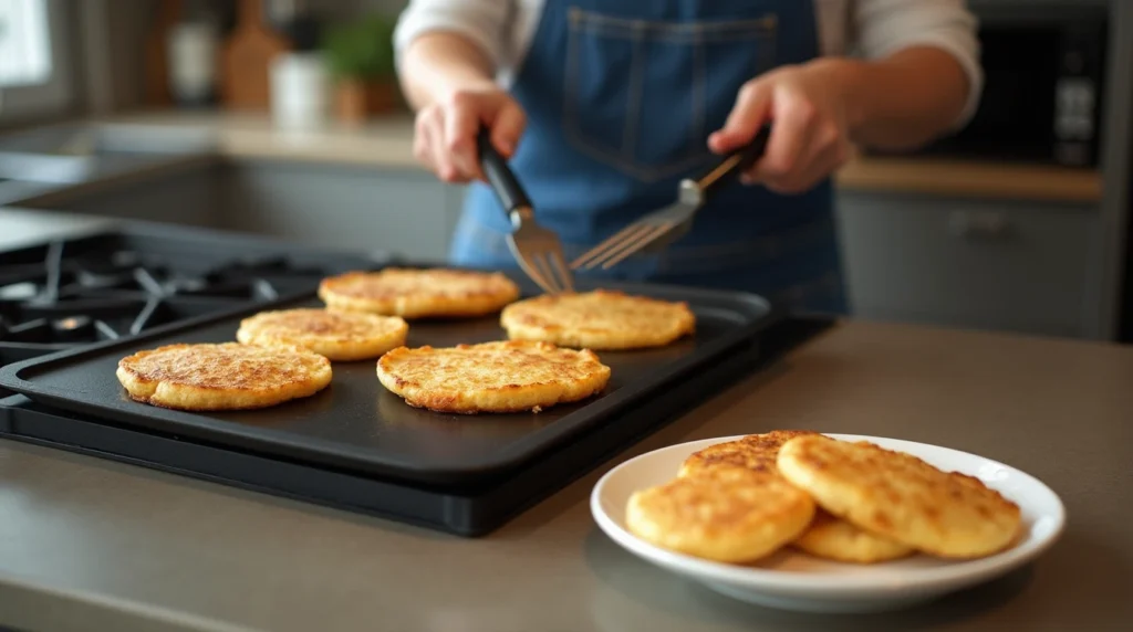 Cooking Arepas in a Modern Kitchen