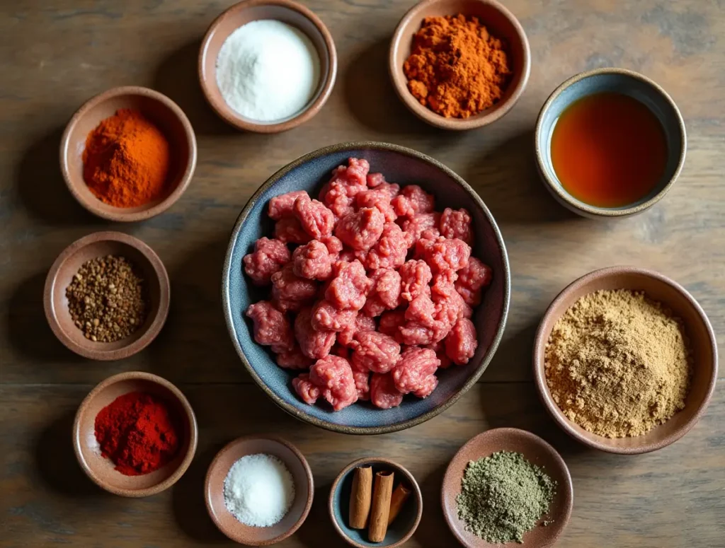 How to Cook Flavorful Homemade Chorizo 2 Beef Chorizo recipe Ingredients Flat Lay