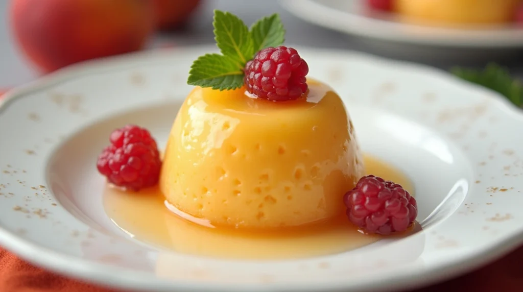 Peach gum dessert served in a bowl