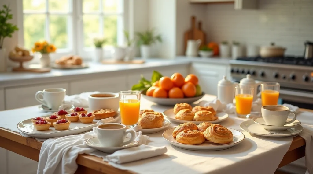 Freshly baked puff pastry sliders in a cozy kitchen setting